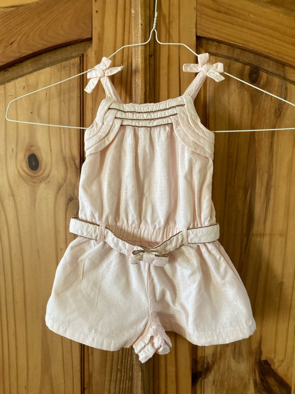 Maggie & Zoe pink one piece shorts sleeveless romper size 12 months